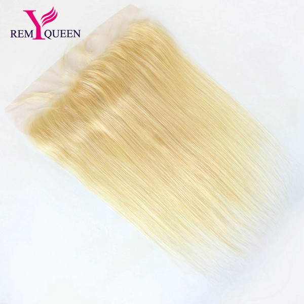 Remy Queen 10A Peruvian Blonde 613# Straight 13x4 Lace Frontal Ear To Ear Swiss Franch Transparent Lace News Hot Sale 