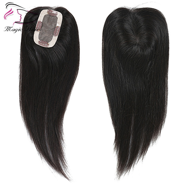 Natural Black Hair Toupee Customization according your requirements Hairpiece Straight Hair womens topper Brazilian Remy Hair 8-26inch