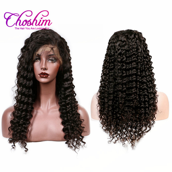 360 Lace Frontal Wig Pre Plucked With Baby Hair Brazilian Deep Curly Lace Front Human Hair Wigs For Black Women Remy Lace Wigs