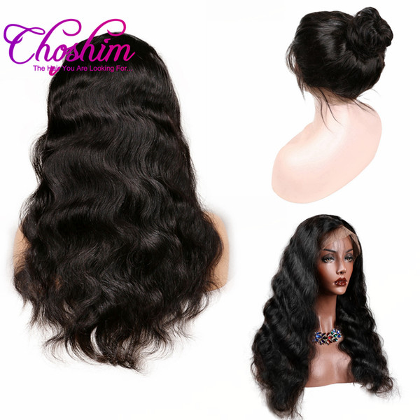 Choshim Slove 360 Human Hair Lace Wigs With Baby Hair Body Wave 150 Density Brazilian Remy Hair Brown Pre Plucked