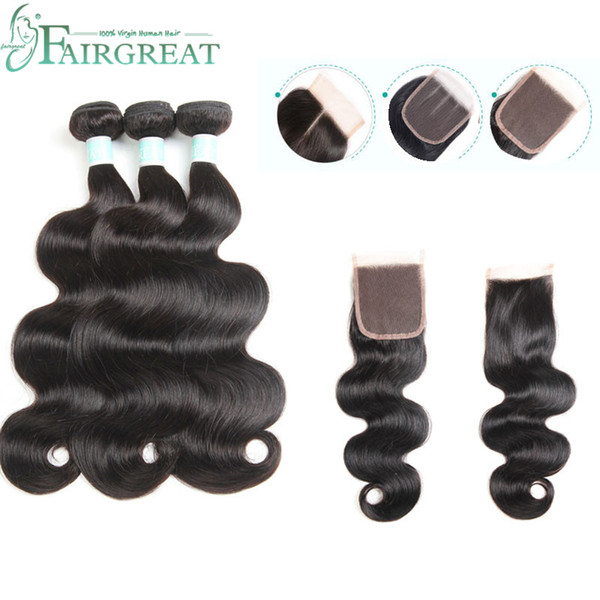 Body Wave Bundles With Closure Brazilian Hair Weave Bundles With Closure 100% Human Hair Bundles With Closure Fairgreat Hair Extensions