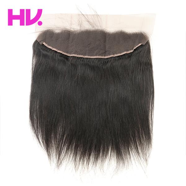 8a indian Straight Hair Ear to Ear 13x4 Lace Frontal Closure with Baby Hair Free Part Natural Color virgin Human Hair