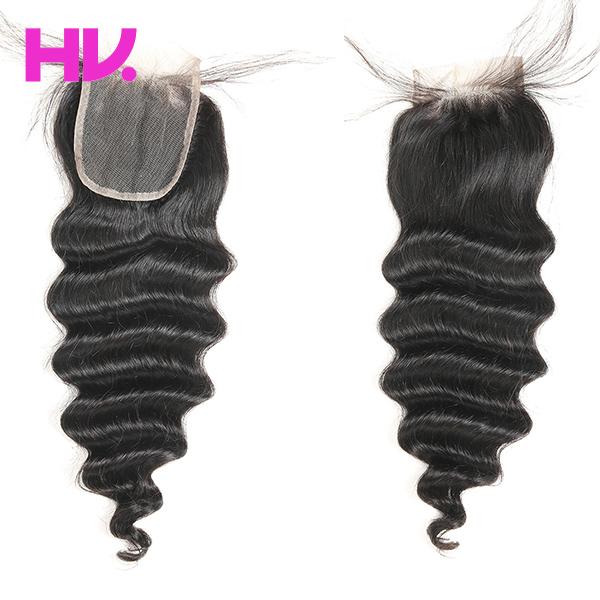 Brazilian Virgin remy Human Hair 4X4 Lace Closure Peruvian Malaysian Indian loose deep Closures free part middle part three part