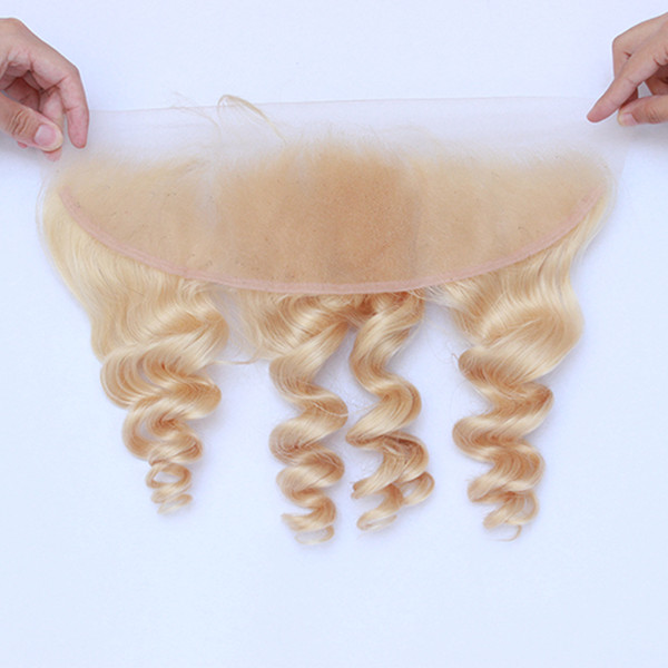613 Lace Frontal Closure Ear To Ear Frontal 100% Human Hair Free Part 13X4 Brazilian Loose Wave Lace Closure Dolago