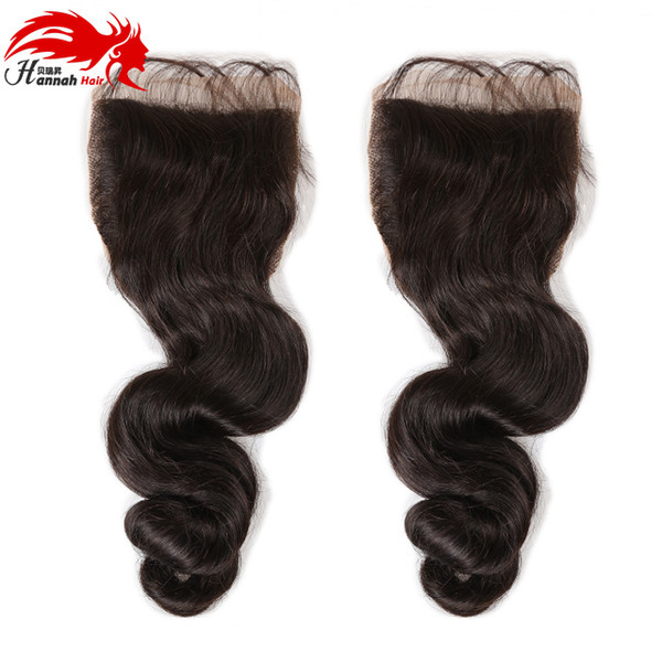 Free Style Brazilian Hair Lace Closure Body Wave Bleached Knots Swiss Lace 4