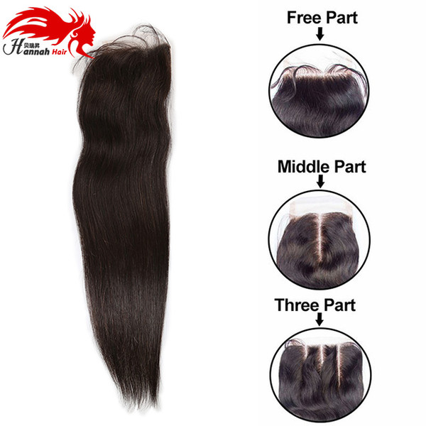 Brazilian Lace Closure Straight 4*4 Human Hair Lace Closure,Middle/Free Part Brazilian Virgin Hair Straight Closure