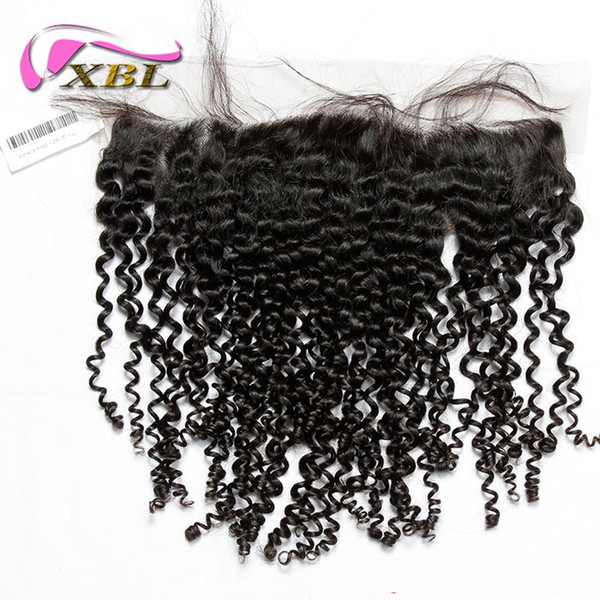 XBL Curly Lace Frontal Human Hair Extensions Brazilian Curly Virgin Hair Lace Frontal Curly Human Hair