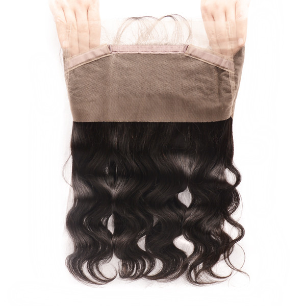 360 Lace Frontal Closure Body Wave 8A Brazilian Virgin Human Hair Body Wave Frontal Closure Pre Plucked Hairline With Baby Hair 10