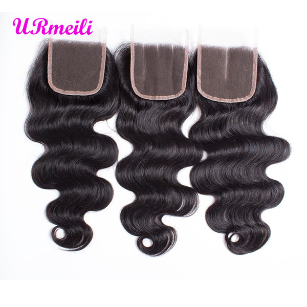 Human Hair Closure Straight Body wave Loose Wave Deep Wave Curly raw virgin indian hair Lace Closure Remy Human Hair Swiss Lace Closure