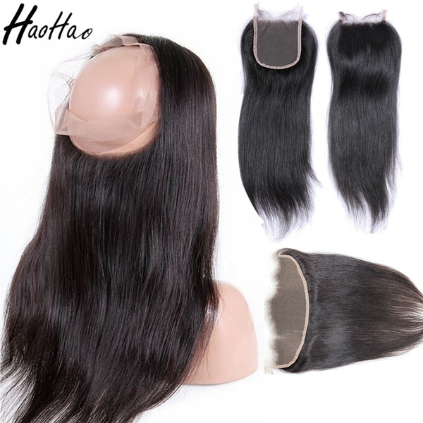 13x4 Lace frontal 4x4 closure 360 lace frontal straight high quality virgin humam hair extension custom for black women