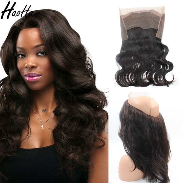 360 lace frontal Brazilian virgin remy humam hair Peruvian body wave Virgin Human Hair for black women