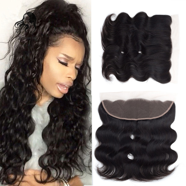 JUFA Hair Products 13x4 Brazilian Remy Hair Body wave Lace Frontal Closure Swiss Lace Natural Color Free/Middle/Three Part Free 