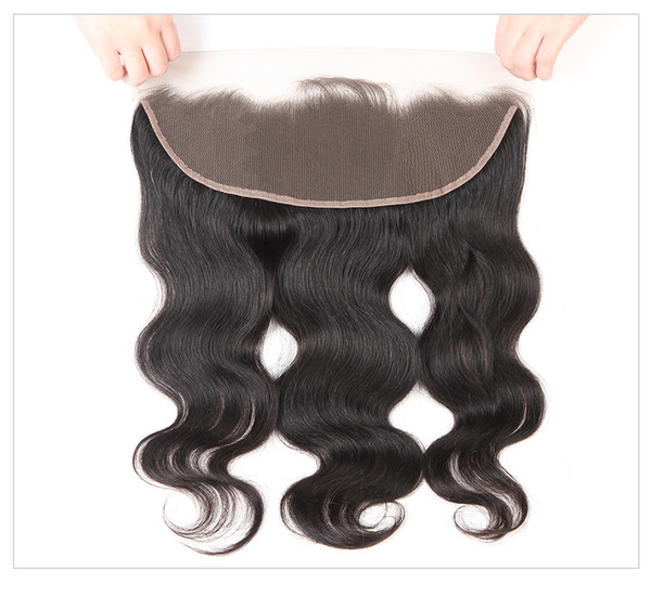 10A Brazilian Body Wave Hair 13x4 Ear To Ear Lace Frontal Natural Color 100% Remy Human Hair Closure With Baby Hair