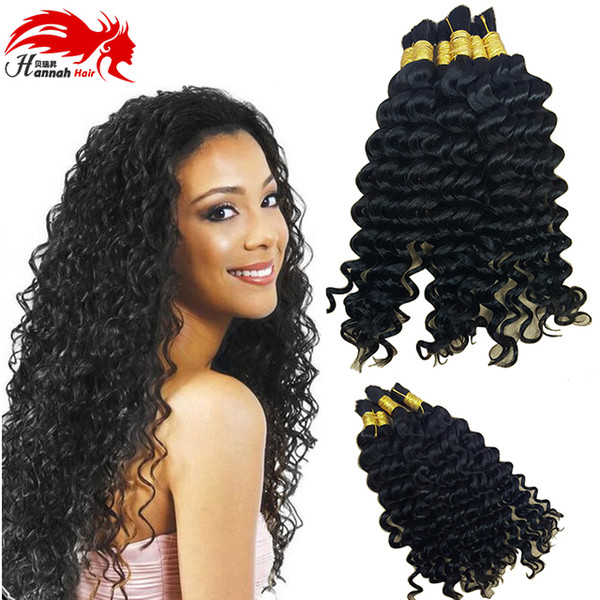 Human Hair For Micro Braids Bulk Hair Deep Curly Brazilian braiding hair bulk for braiding bulk no attachment