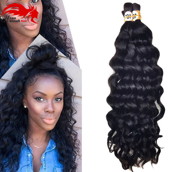 Mongolian Afro Deep Curly Wave Human Braiding Hair Bulk 3Pcs 150gram Human Remy Hair For Braiding Bulk No Attachment Hannah product