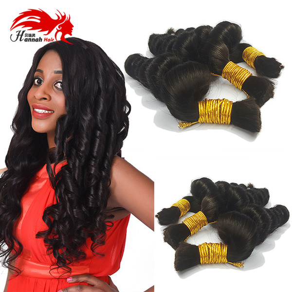 Premium Loose Wave Human Hair Bulks No Weft Cheap Brazilian Loose Curly Hair in Bulk for Braids No Attachment