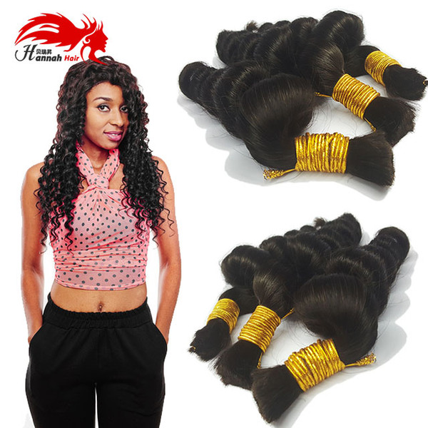 7A Grade Virgin Mongolian Loose Curly Bulk Hair For Braiding Unprocessed 3 Bundles 150g Bulk Human Hair No Weft Bulk Hair Extensions