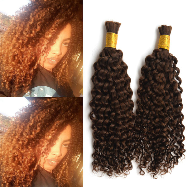 Afro Kinky Curly Malaysian Bulk Human Hair For Braiding 100% Unprocessed Human Braiding Hair Bulk No Weft Natural Black