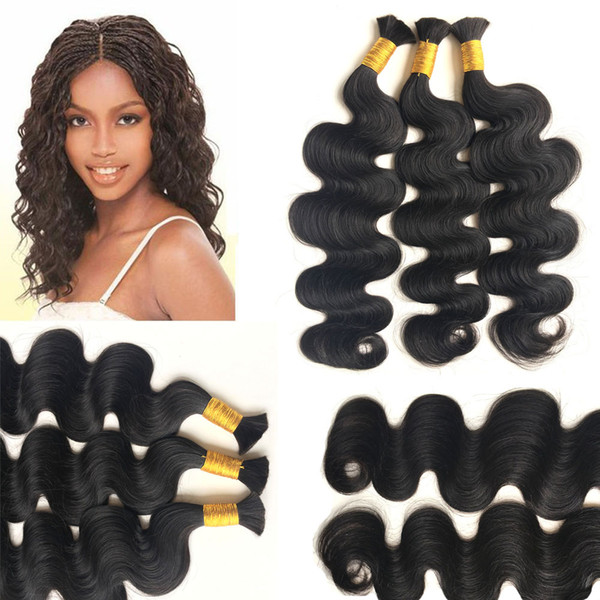 Body Wave Braiding Human Hair Bulk Brazilian Virgin Human Hair Extensions Micro Braid 5 colors 10-28inch Available