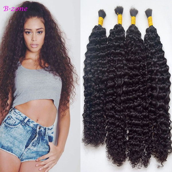 100g Deep Kinky Curly Human Braiding Hair Bulk Brazilian Virgin Human Hair 4 Colors Available 10