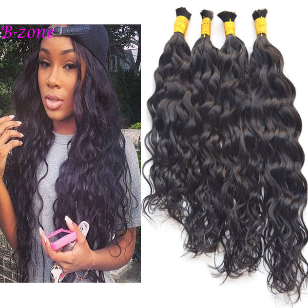 100% Virgin Brazilian Water Wave Human Hair Bulk Wet and Wavy Human Hair for Braiding 10