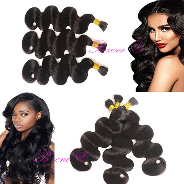 8A Brazilian Virgin Hair Body Wave 1 Bundle Human Hair bulk 100g/pc 100% Unprocessed Hair bulk Natural Black