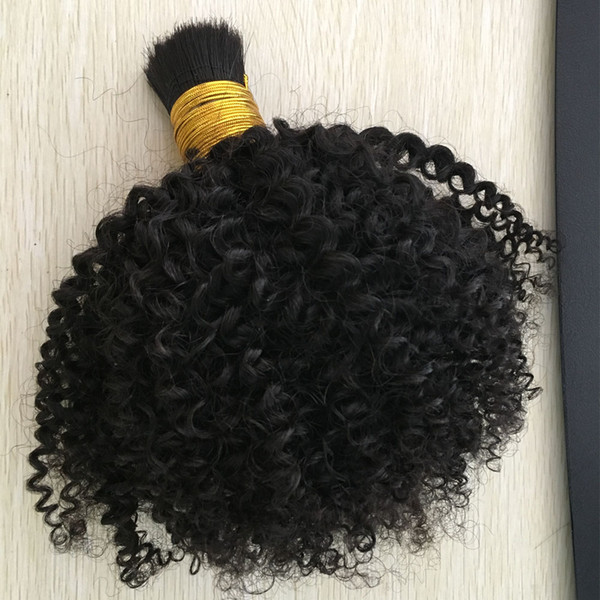 B-zone 4b 4c Bulk Human Hair for Braiding Peruvian Afro Kinky Curly Bulk Hair Extensions No Attachment Fast Shipping