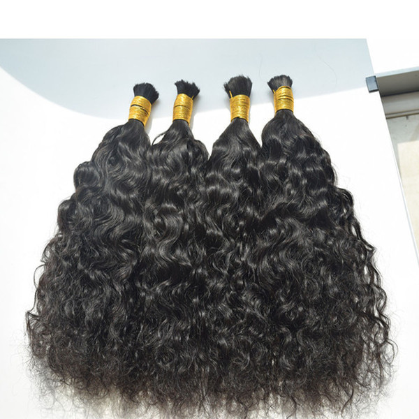 Human Hair Bulk No Attachment Cheap Malaysian Wet Wave Hair in Bulk Hair for Braiding No Weft 3 or 4 Bundles Deal