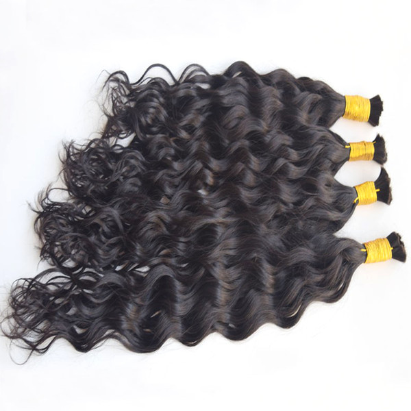 Peruvian Virgin Hair Bulks Water Wave 100% Unprocessed Human Hair Bulk for Braiding Extensions 3 or 4bundles per lot