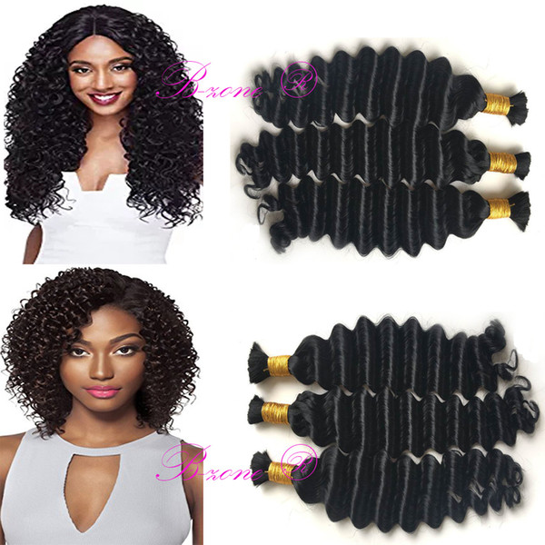 Hot Selling Deep Bulk Braiding Hair, Human Hair Quality, , Bulk Hair for Micro Braiding Natural Black