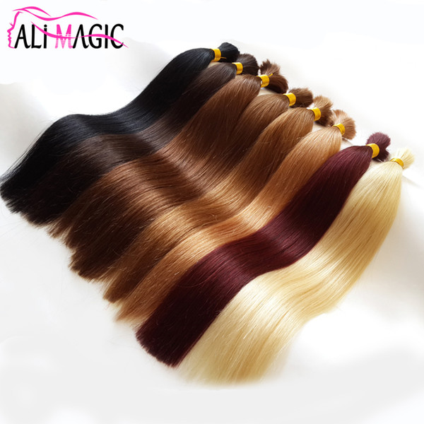 Human Braiding Hair Bulk For Women Braiding Remy Straight Human Hair Extension Cuticle Intact Real Hair 18