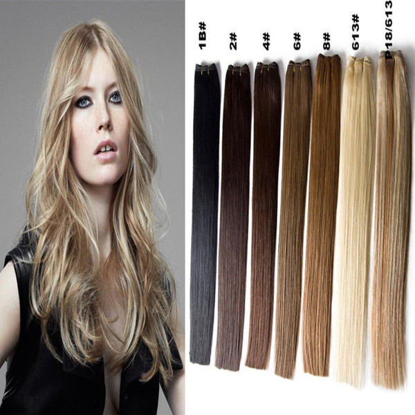 ELIBESS HAIR-European Human Hair Weaving 50g/100g/piece 12inch to 26inch Straight Wave Hair Bundles Human Hair Extensions Hot Selling