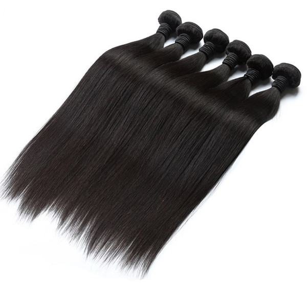 ELIBESS HAIR-Brazilian Virgin Human Hair Bundles Straight Wave 50g/bundle 5 bundles Human Hair Extensions