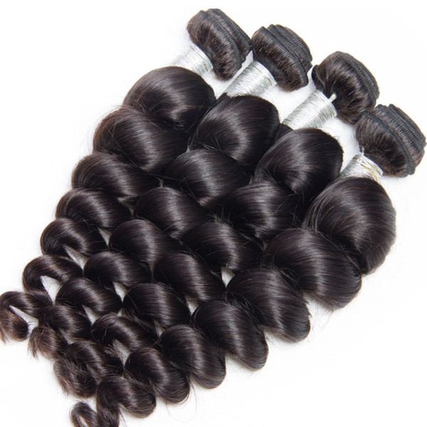 Market Hot sale 100% human hair extension loose wave hair bundles 100gr piece & 4pcs Lot, free DHL