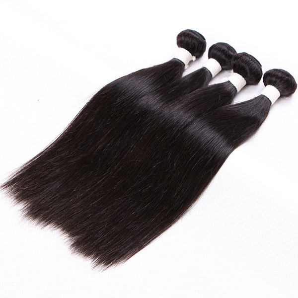 4pcs 100g Silky Straight Human Hair Extensions brazilian Virgin Hair human hair bundles Cheaper Price 100G one bundle 4pcs/lot