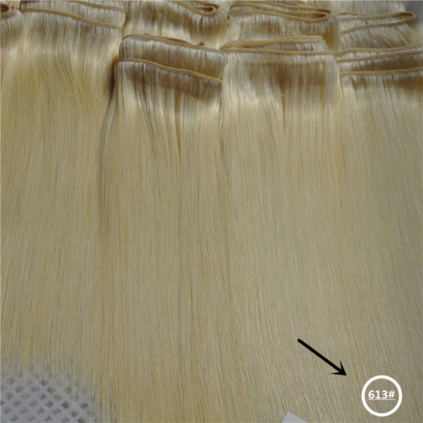 ELIBESS BRAND Hai--100G piece Straight wave Color 613# Virgin Human Hair Bundles Unprocessed Russian Hair Weaving, 