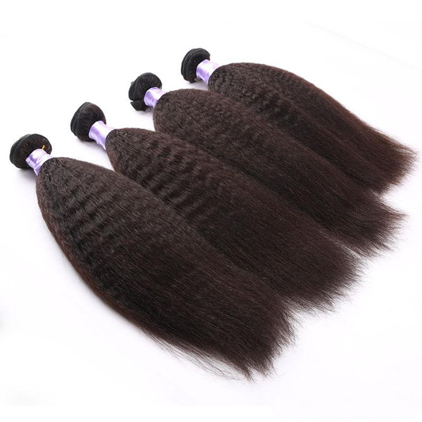 300G Brazilian Kinky Straight Human Hair Weave Bundles Unprocessed Peruvian Malaysian Indian Afro Yaki Straight Hair Extensions