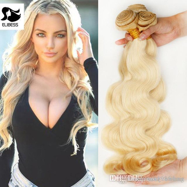 8-30inch Hair 10A Body Wave Platinum Blonde Virgin Hair Bundles Unprocessed Human Russian 613 Blonde color Hair Bundle