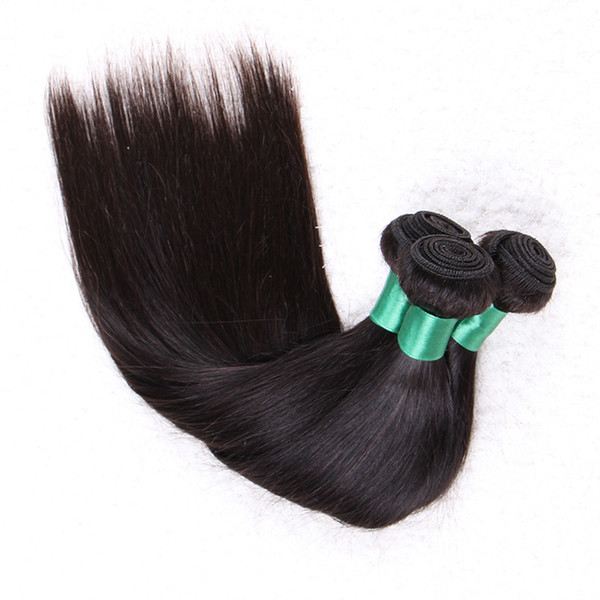 Virgin Human Hair Brazilian Bundles 120g 3pcs peruvian Straight Hair Weave Natural Color Cheap Hair Extensions