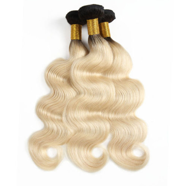 Brazilian Ombre Human Hair Bundles Body Wave 1B 613 bundles Elibess Black and Blonde T1B 613 Ombre Virgin Human Hair Weave Fast Delivery