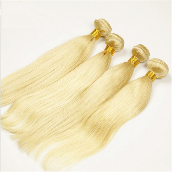 Elibess Brand Silk Straight Blonde Hair Bundles Weave 613# Color Remy 100% Human Hair Extensions 10-24Inch avaliable