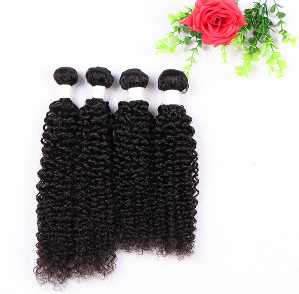 Unprocessed Brazilian Peruvian Indian Malaysiay Virgin Hair Jerry Curly Hair Weave Hair Extensions Natural Color 3bundles Lot 