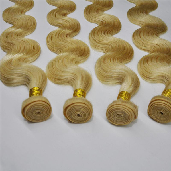 Ruijia Hair 100g/piece 3pcs/lot Body Virgin Human Hair Bundles Unprocessed Russian body wave blonde hair weaving