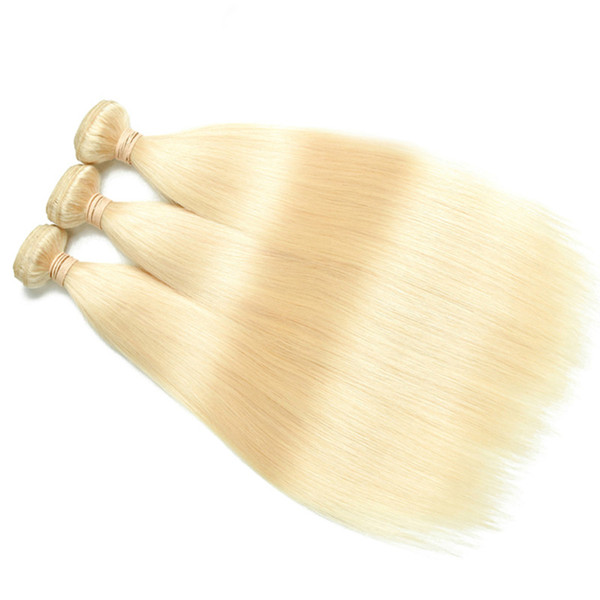 CE certificated 3Pcs Lot 100Gr one piece Blonde Color 613 Human Hair bundles Free shedding Free Tangle