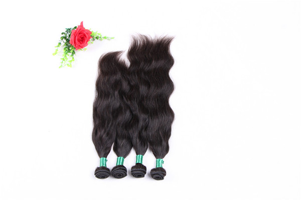 Brazilian Virgin Human Hair Weave Natural Wave Remy hair 50g one piece & 6 pcs one Lot, 