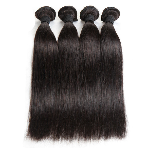 ELIBESS HAIR Straight Wave Indian Hair Weave 4 Bundles 80g/pcs 100% Remy Hair Extensions Weft