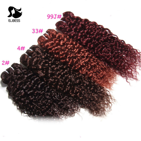 ELIBESS 100% Human Hair Bundles Water Wave Brazilian Hair Weave Bundles Non Remy Hair Extensions 100g/pcs 3PCs/Lot 12-28inch dhl free