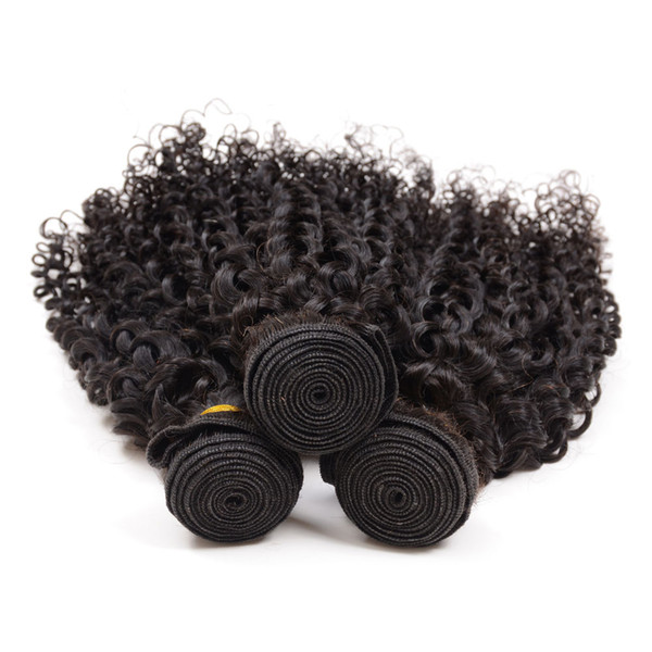 Indian Virgin Human Hair Jerry Curly Unprocessed Remy Hair Weaves Double Wefts 100g/Bundle 3bundle/lot, free DHL