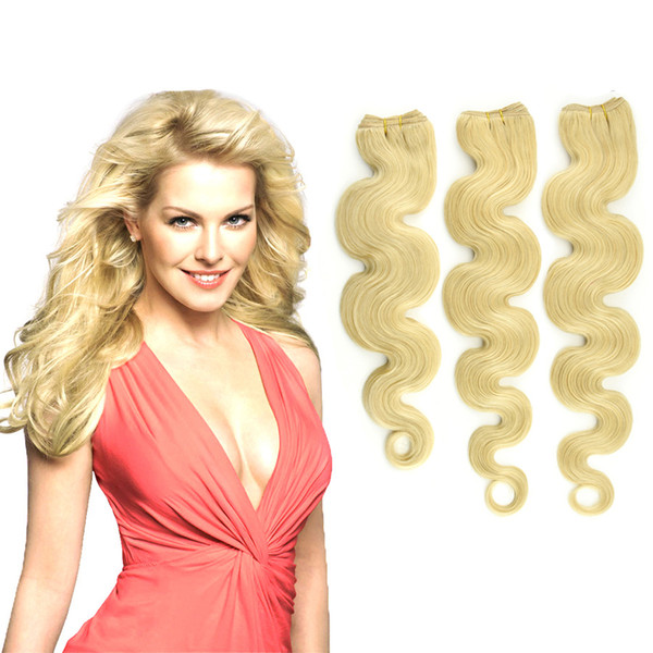 ELIBESS Blonde 60# 613#22# Indian Body Wave 3pcs Lot 100g/pcs Cheap Indian Virgin Human Hair Extensions 