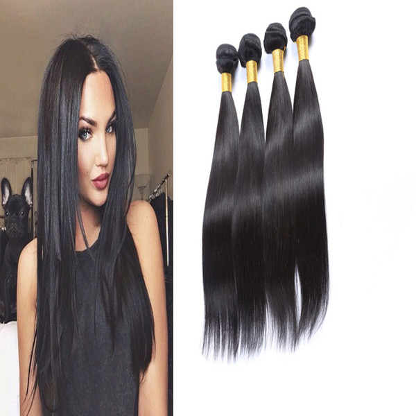 ELIBESS Free 4Pcs/Lot 60g/pcs Peruvian Straight Virgin Human Hair Bundles 7A Peruvian Virgin Hair Natural Human Hair Extension